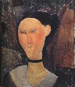 Amedeo Modigliani Woman with a Velvert Ribbon (mk39) France oil painting artist